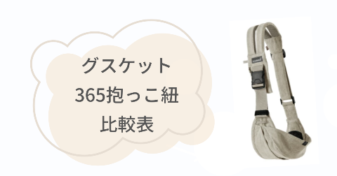 グスケット365と365plusの違いは？どっちがいいか抱っこ紐を比較