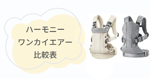 ベビービョルンハーモニーとワンカイエアーの商品詳細【比較表】
